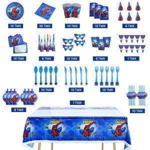 Spidy Spidy Παιδικό Σετ Πάρτι 136 Τεμάχια