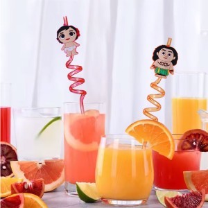 Aloha Παιδικά Πλαστικά Καλαμάκια Βαϊάνα 20cm