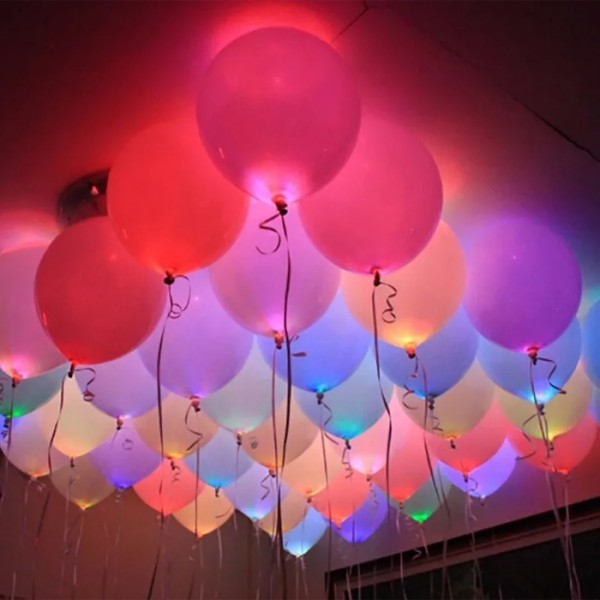 Luces LED Μπαλόνια με Φωτάκια Σετ 5 Τεμαχίων Πολύχρωμο