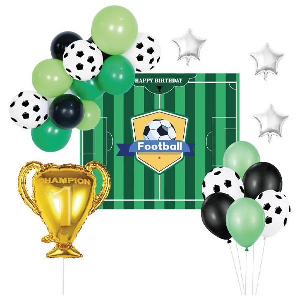 Football Σετ Μπαλόνια Party Γενεθλίων Ποδόσφαιρο 28 Τεμ