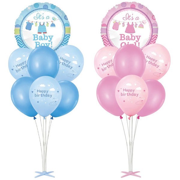Baby Shower Σετ Μπαλόνια Γέννησης 10 Τεμ Γαλάζιο