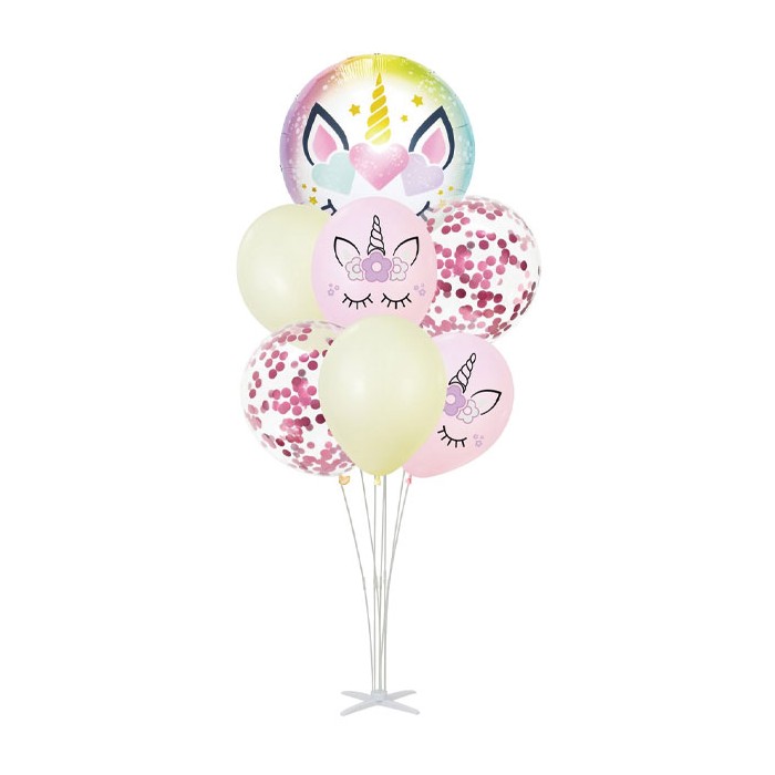 Unicorn Σετ Μπαλόνια Party Μονόκερος 10 Τεμ
