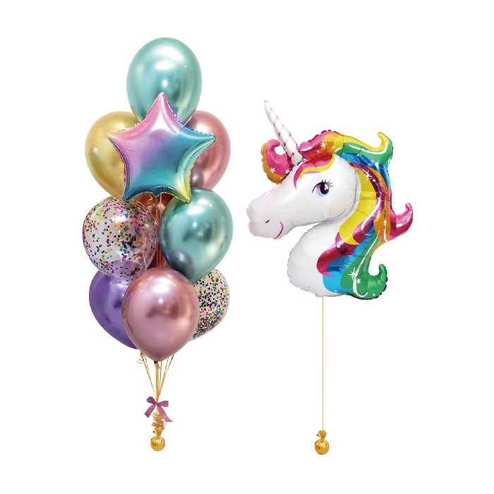 Unicorn Σετ Μπαλόνια Party Μονόκερος 13 Τεμ