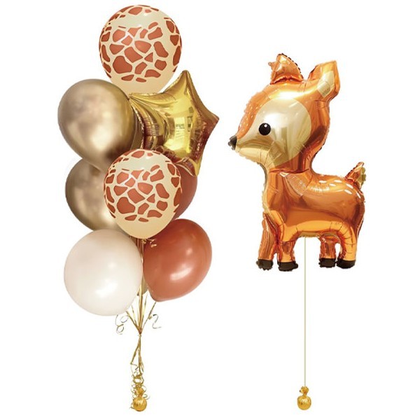Deer Σετ Μπαλόνια Party Ελαφάκι 12 Τεμ