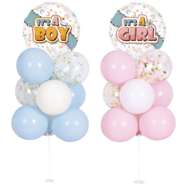 Gender Reveal Σετ Μπαλόνια Party 12 Τεμ Γαλάζιο