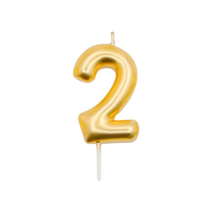 Birthday Κερί Γενεθλίων Αριθμός  2 3,2x6cm 