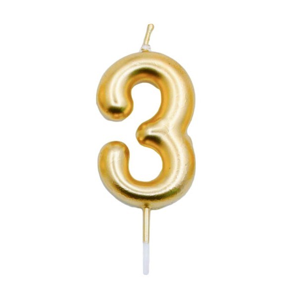 Birthday Κερί Γενεθλίων Αριθμός 3 3,2x6cm