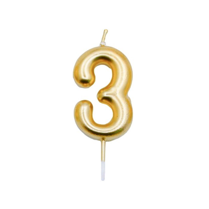 Birthday Κερί Γενεθλίων Αριθμός 3 3,2x6cm
