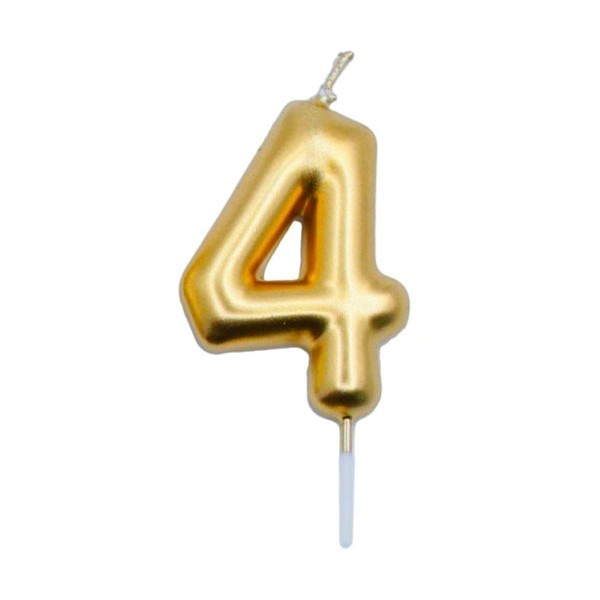 Birthday Κερί Γενεθλίων Αριθμός 4 4,2x6cm