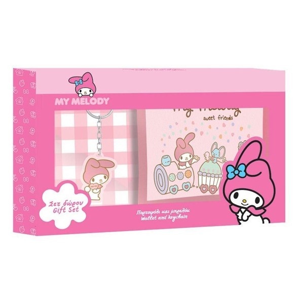 My Melody Πορτοφόλι Με Μπρελόκ Σετ Δώρου 20x12cm