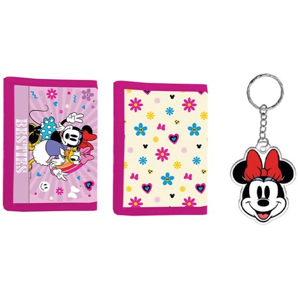 Minnie Πορτοφόλι Με Μπρελόκ Σετ Δώρου 20x12cm