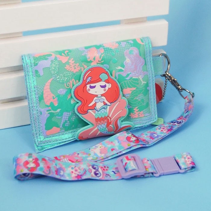 Mermaid Vest Wallet Τρίπτυχο Παιδικό Πορταφόλι Velcro