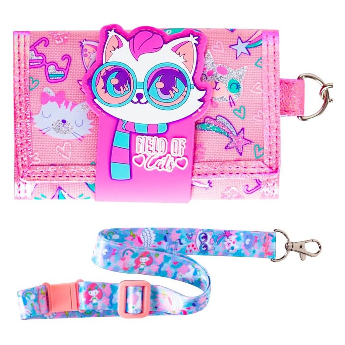 Cat Vest Wallet Τρίπτυχο Παιδικό Πορταφόλι Velcro