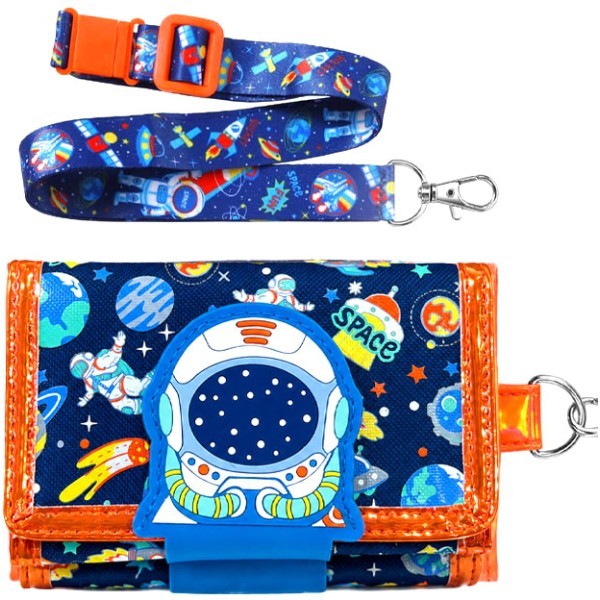 Space Vest Wallet Τρίπτυχο Παιδικό Πορταφόλι Velcro 