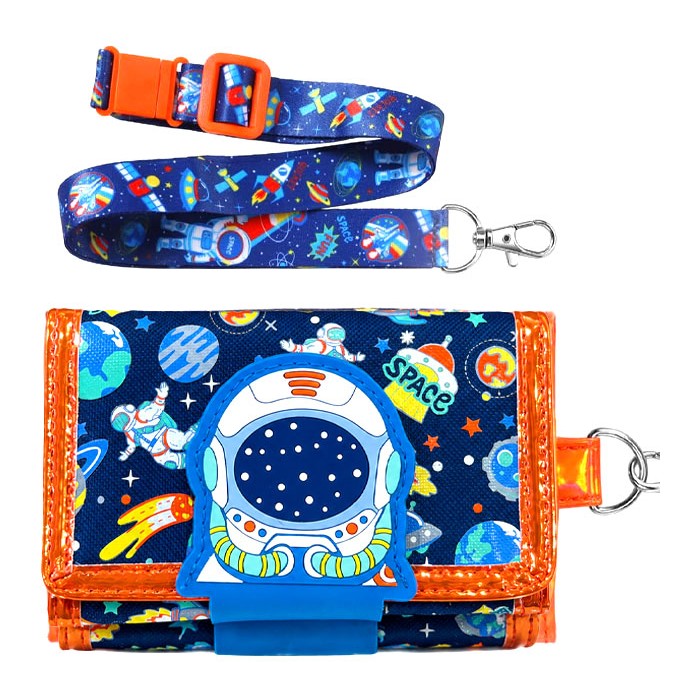 Space Vest Wallet Τρίπτυχο Παιδικό Πορταφόλι Velcro 