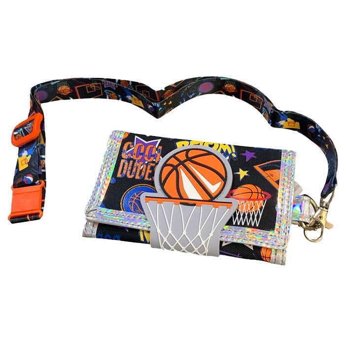 BasketBall Vest Wallet Τρίπτυχο Παιδικό Πορτοφόλι Velcro BasketBall