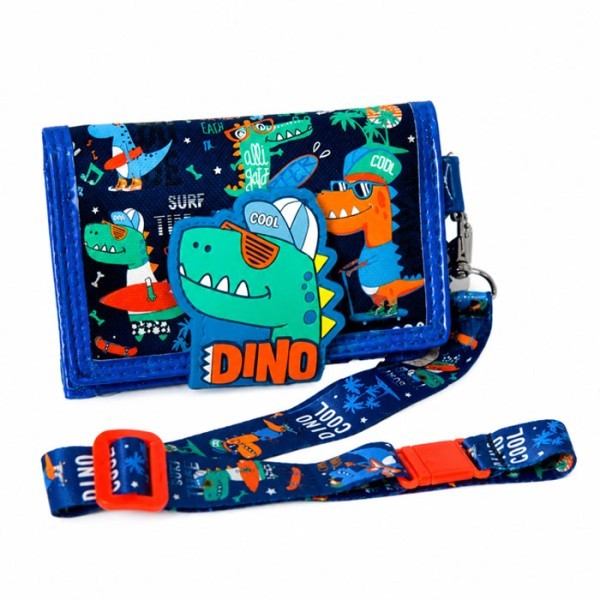 Dino Vest Wallet Τρίπτυχο Παιδικό Πορταφόλι Velcro 