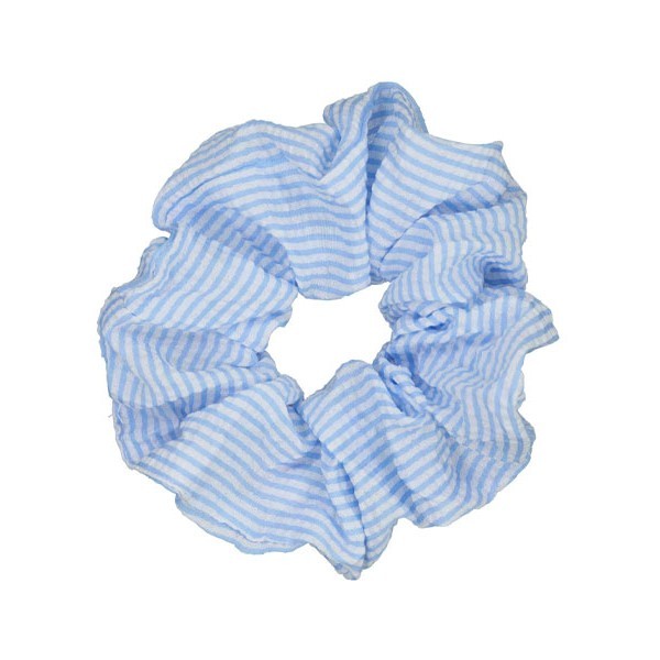 Striped Scrunchie Ριγέ Λαστιχάκια Μαλλιών Γαλάζιο