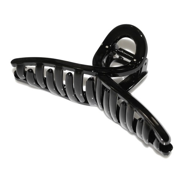 Curvy Brown Κλάμερ Μαλλιών Κοκάλινο Κυμματιστό Σκούρο Καφέ 13cm