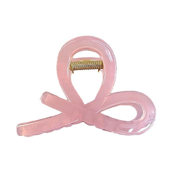 Bow Claw Κλάμερ Μαλλιών Κοκάλινο Φιογκάκι 8cm Σκούρο Καφέ