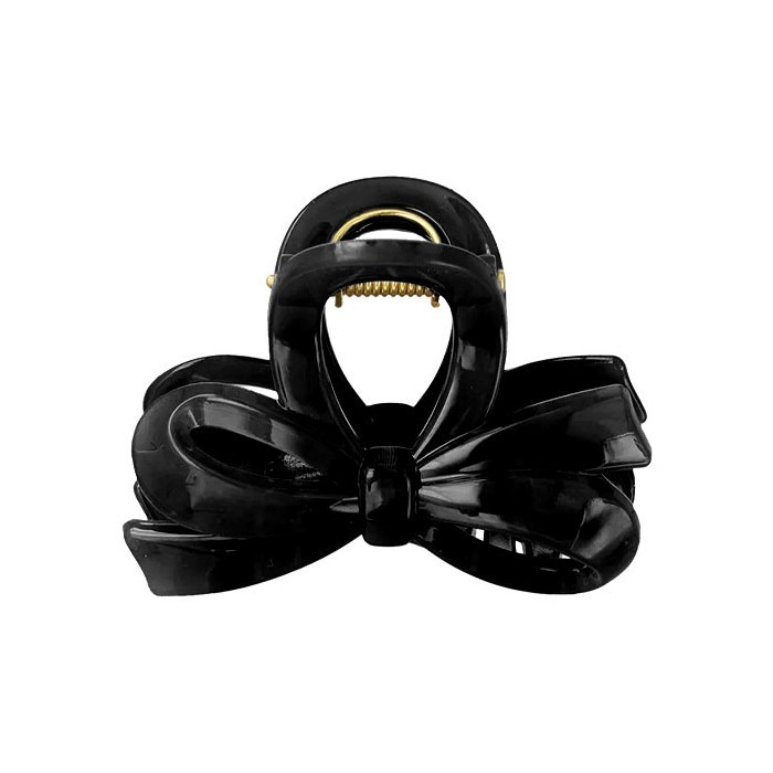 Shiny Bow Clip Κλάμερ Μαλλιών Κοκάλινο Γυαλιστερό Φιογκάκι 10cm