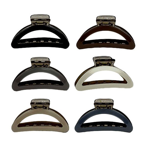 Half Moon Κλάμερ Μαλλιών Κοκάλινο Μισοφέγγαρο 8,5cm Γαλάζιο