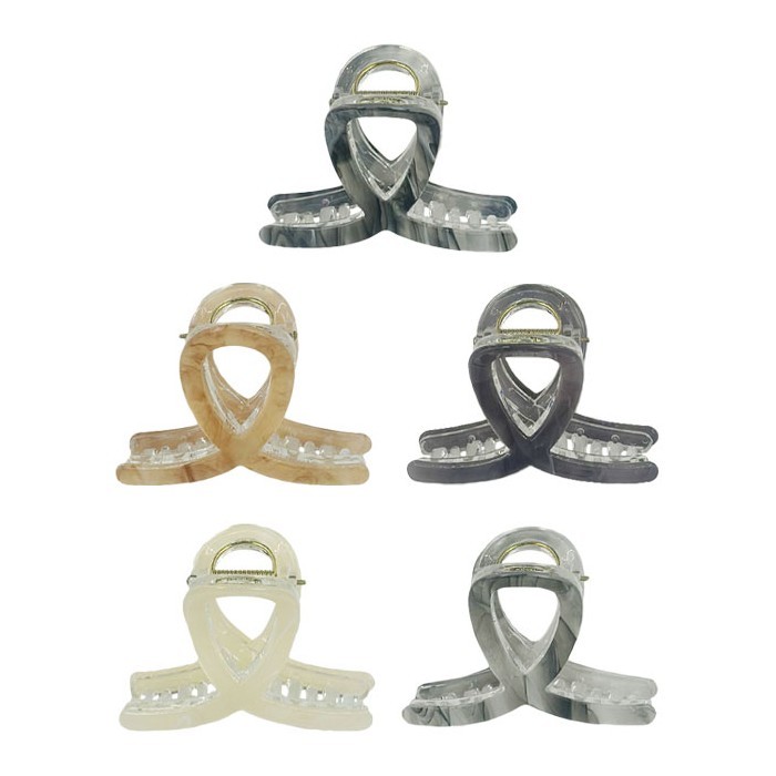Slim Elegant Κλάμερ Μαλλιών Λεπτό Κομψό Κοκάλινο 8cm