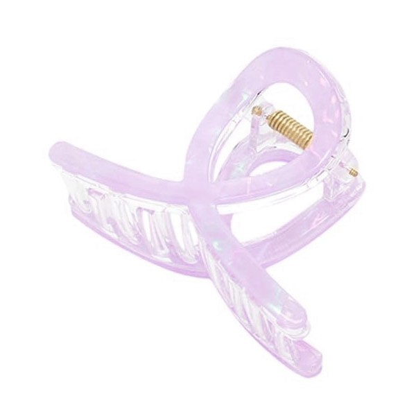 Circular Clip Κλάμερ Κοκάλινο Με Στρογγυλή Λαβή Σετ 2 Τεμάχια 5cm Διάφανο