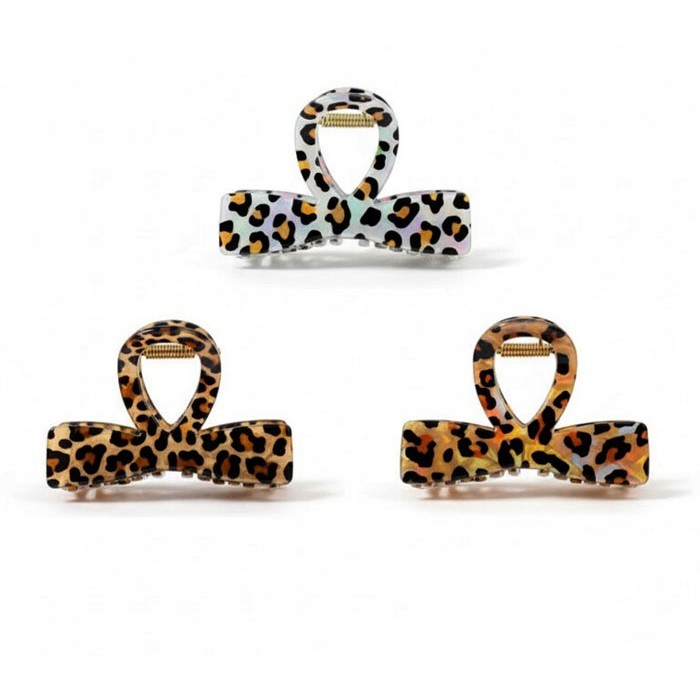 Amiml Print Bow Φιόγκος Κλάμερ Κοκάλινο 8cm