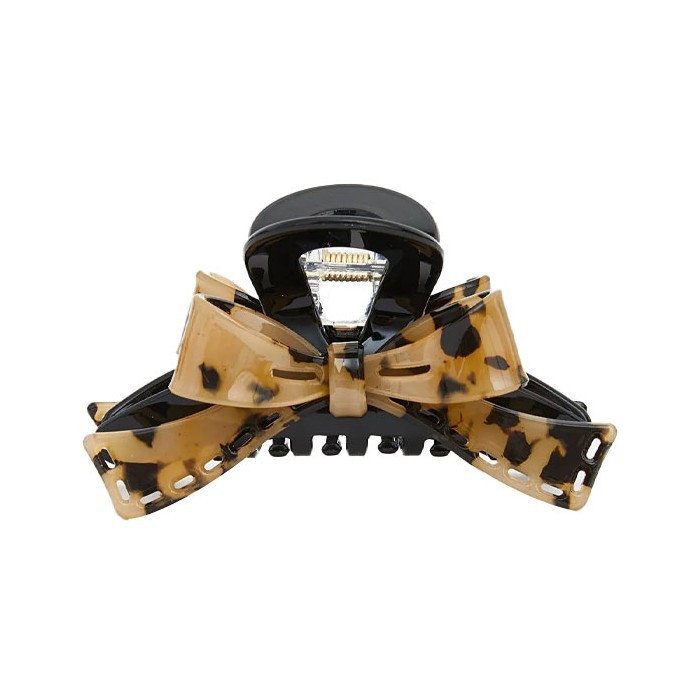 Leopard Bow Κλάμερ Μαλλιών Κοκάλινο Λεοπάρ Φιόγκος 10cm