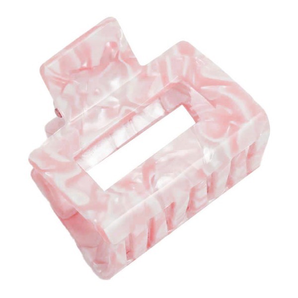 Square Clip Κλάμερ Μαλλιών Κοκάλινο Τετράγωνο 5cm