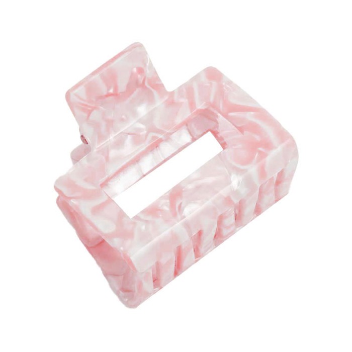 Square Clip Κλάμερ Μαλλιών Κοκάλινο Τετράγωνο 5cm