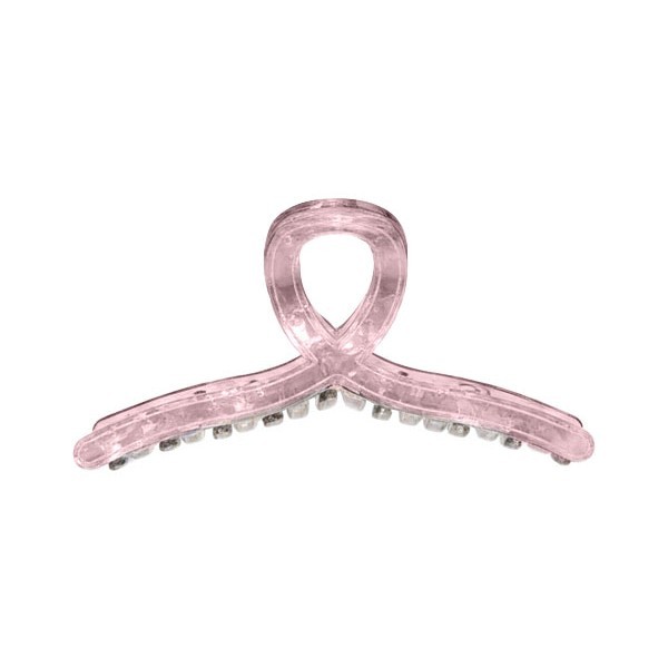 Sparkle Hair Claw Κλάμερ Μαλλιών Αστραυτερό Μπεζ Κοκάλινο 13cm