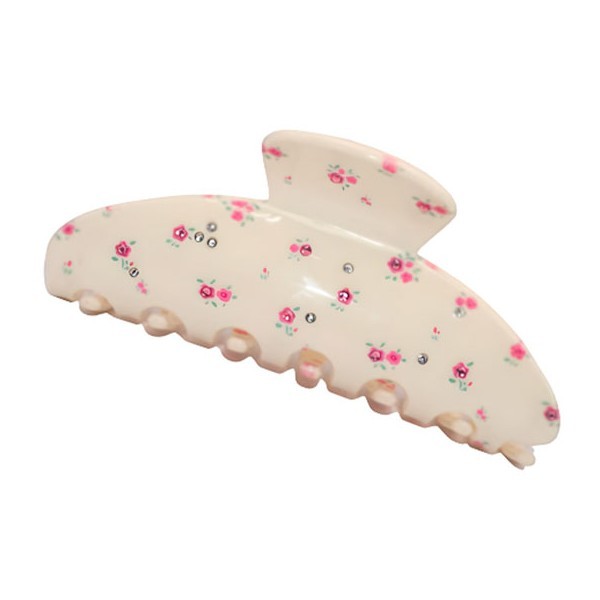 Floral Clip Κλάμερ Μαλλιών Κοκάλινο 9,5cm