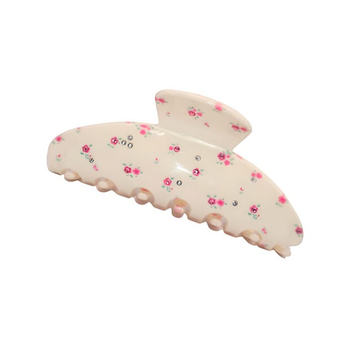 Floral Clip Κλάμερ Μαλλιών Κοκάλινο 9,5cm