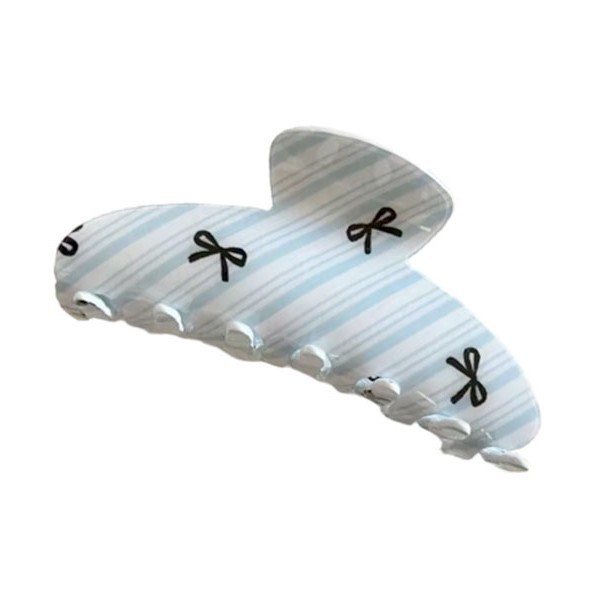 Baby Blue Clip Κλάμερ Μαλλιών Κοκάλινο Γαλάζιο 9,5cm