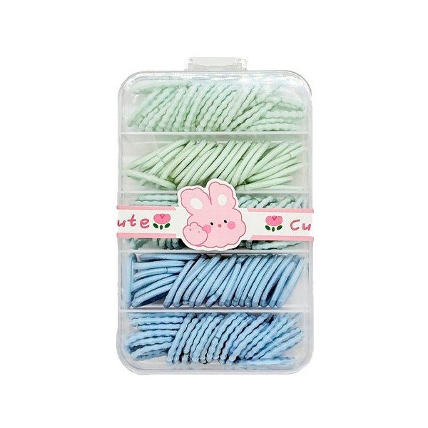 Cute Μίνι Λαστιχάκια Μαλλιών Σετ 120 Τεμάχια Κίτρινο-Πράσινο