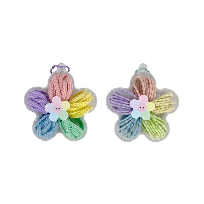Flower Hair Λαστιχάκια Μαλλιών Κουτάκι Λουλούδι Σετ 45 Τεμάχια