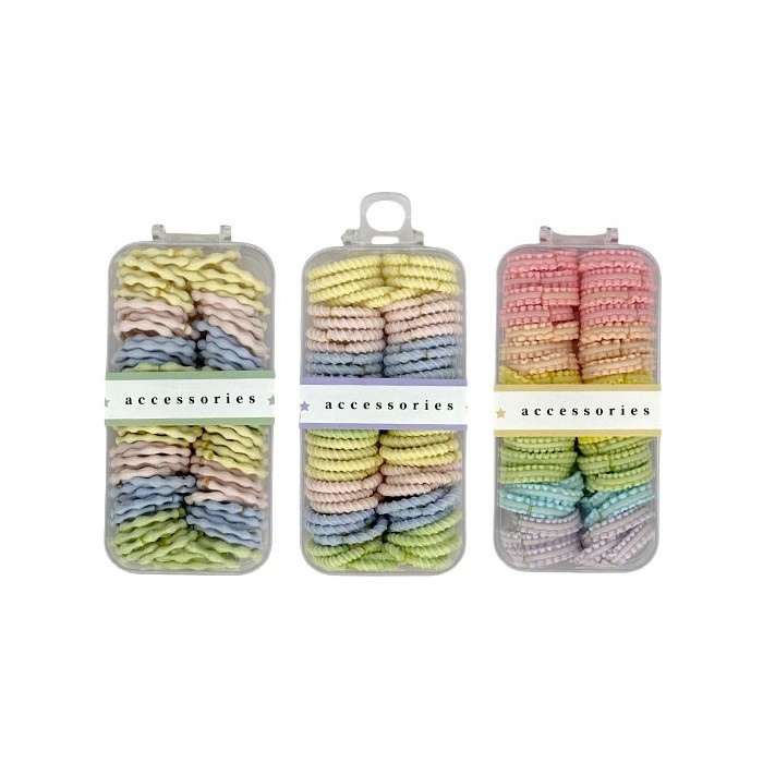 Pastel Tie Παστέλ Λαστιχάκια Μαλλιών Σετ 40 Τεμάχια
