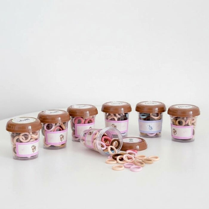 HAIYAN Hair Loop Κουτάκι Μικρά Λαστιχάκια Μαλλιών Σετ 50 Τεμάχια