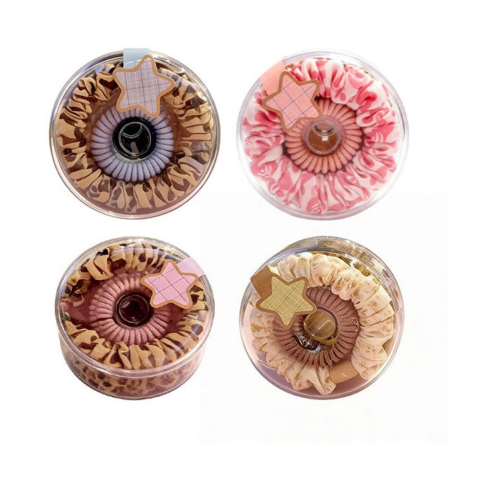 Fashion Κουτάκι Πολύχρωμα Λαστιχάκια Μαλλιων Σετ 8 Τεμάχια