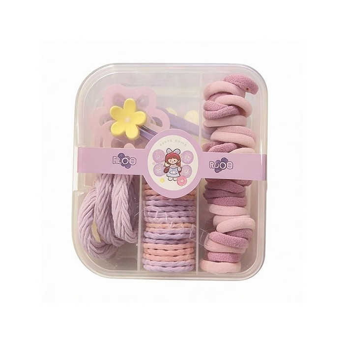 Accessory Box Flower Κουτάκι Σετ 54τεμ Μικρά Αξεσουάρ Μαλλιών