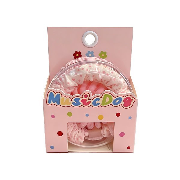 Alline Λαστιχάκια Μαλλιών Πολύχρωμα Σχέδια Σετ 4 Τεμάχια Ροζ