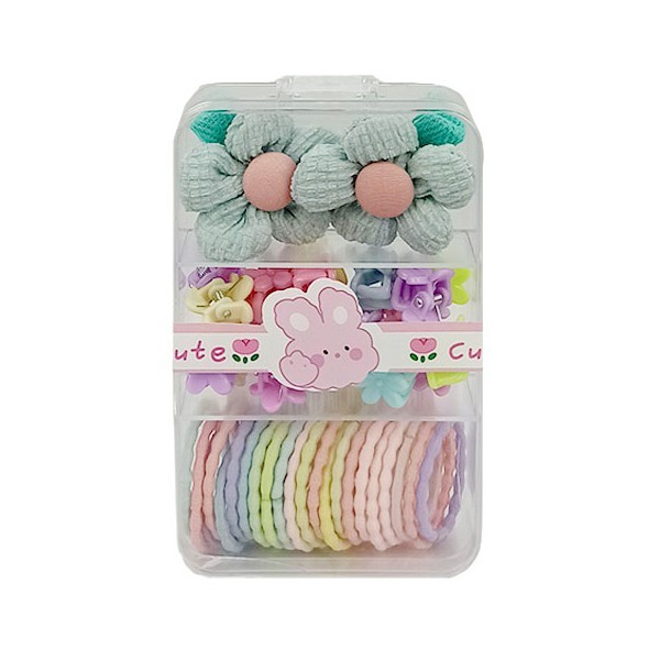 Mini Daisy Μικρές Μαργαρίτες Κουτάκι Αξεσουάρ Μαλλιών Λαχανί Λουλούδια