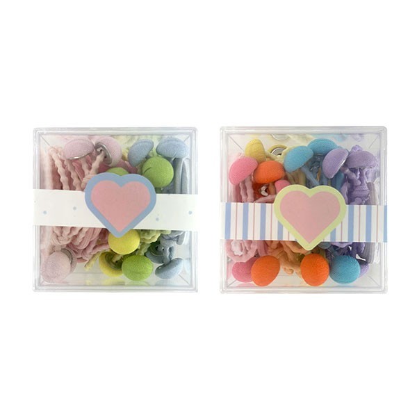 Little Hearts Λαστιχάκια Μαλλιών Με Χάντρες Σετ 20 Τεμάχια Έντονο Πολύχρωμο