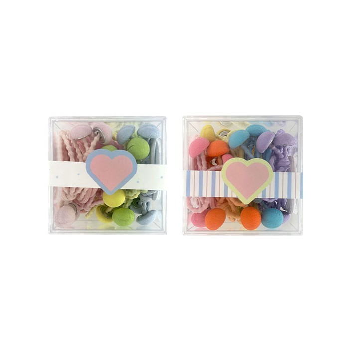 Little Hearts Λαστιχάκια Μαλλιών Με Χάντρες Σετ 20 Τεμάχια
