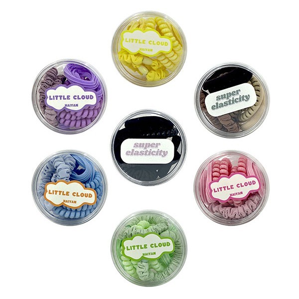 Little Cloud Κουτάκι Χρωματιστά Λαστιχάκια Σετ 10 Τεμάχια Πράσινο