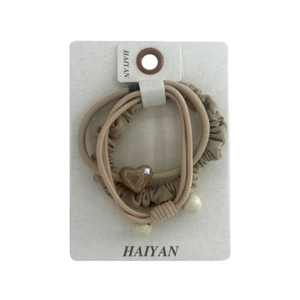 HAIYAN Nude Elastic Bands Λαστιχάκια Μαλλιών Σκούρο-Καφέ