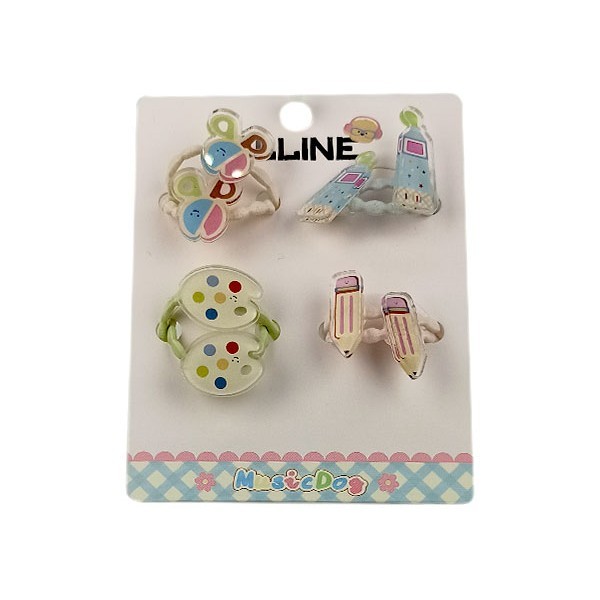 ALLINE Color Bead Σετ 8τεμ Χρωματιστά Λαστιχάκια Μαλλιών Με Χάντρες