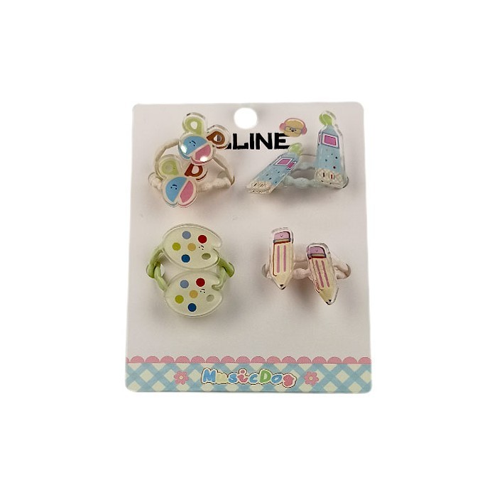 ALLINE Color Bead Σετ 8τεμ Χρωματιστά Λαστιχάκια Μαλλιών Με Χάντρες